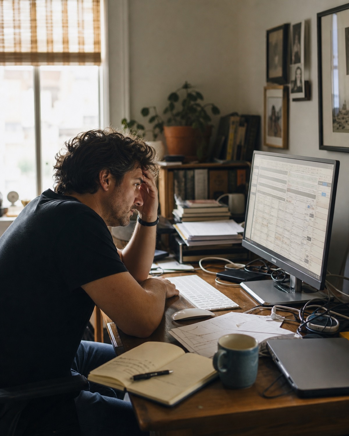 Person carefully reading a supplement label at a desk, choosing a brand they can trust